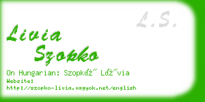 livia szopko business card